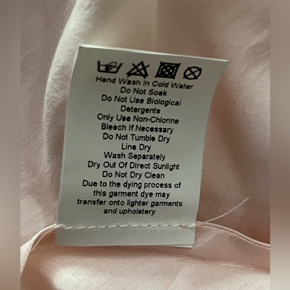 Cabbages & Roses silk pale pink drop waist dress size 10 - Picture 12 of 12